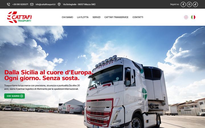 Screenshot of cattafitrasporti.it