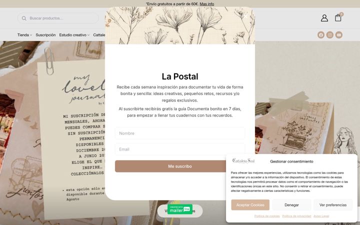 Screenshot of cattaleiasoul.com