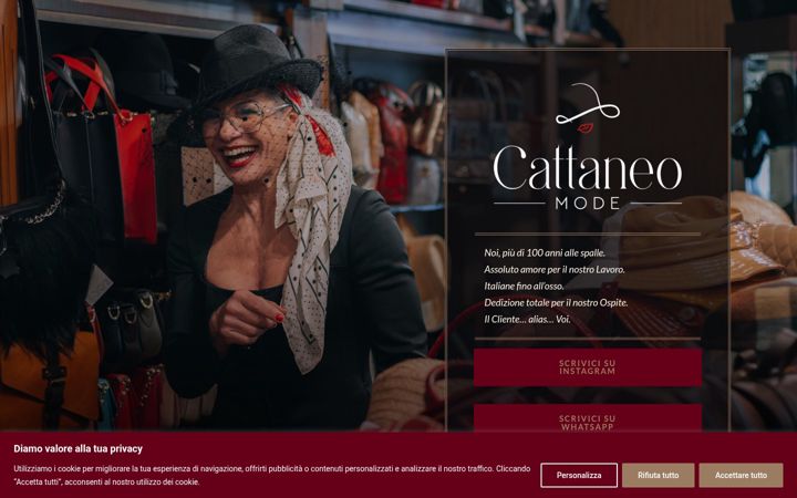 Screenshot of cattaneomode.com