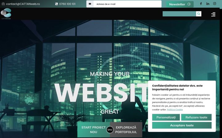 Captura de ecrã de cattanweb.ro