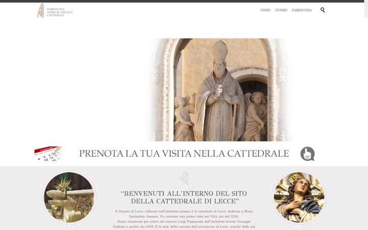 Skærmbillede af cattedraledilecce.it