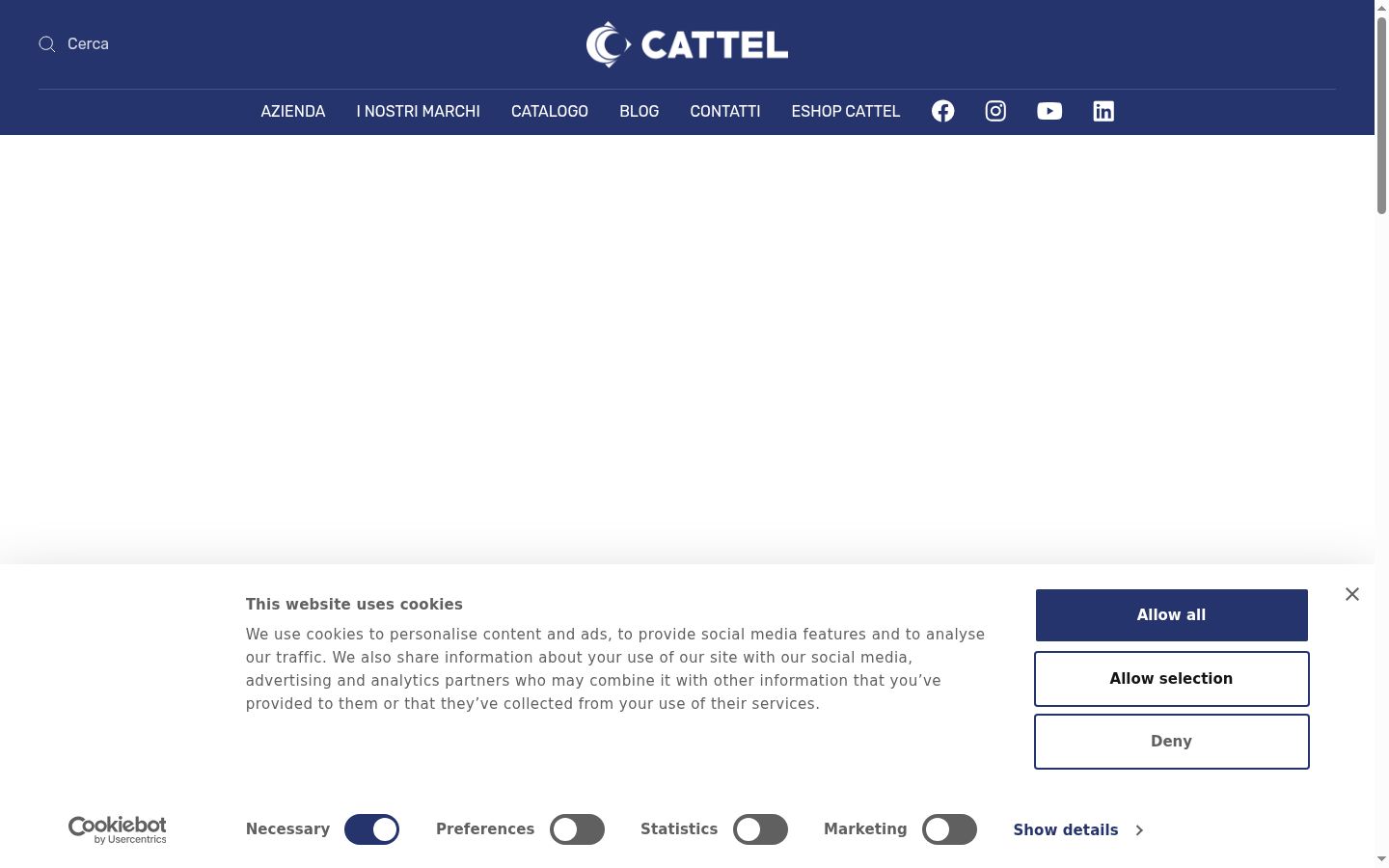 Captura de pantalla del banner de consentimiento mostrado antes de cualquier interacción