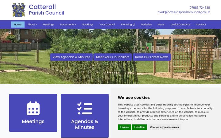 Screenshot of catterallparishcouncil.gov.uk
