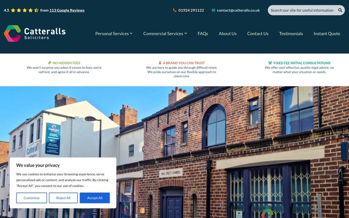 Screenshot of catteralls.co.uk