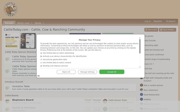 Screenshot of cattletoday.com
