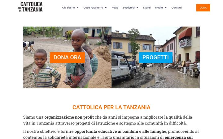 Snímek obrazovky cattolicaperlatanzania.net