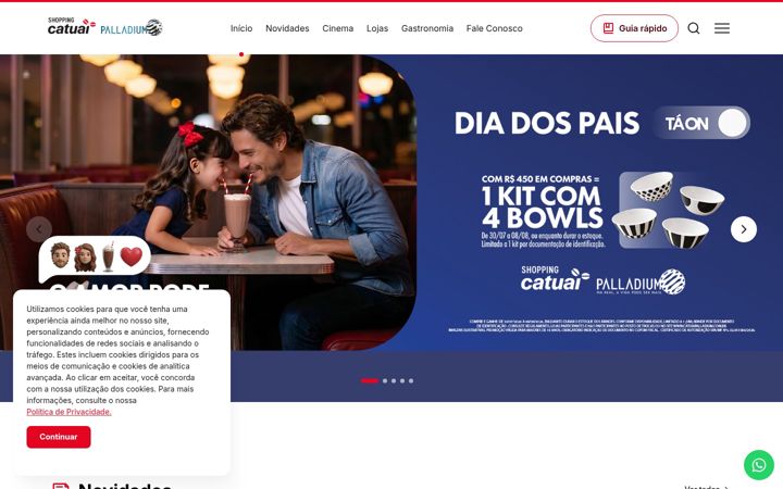 Екранна снимка на catuaipalladium.com.br