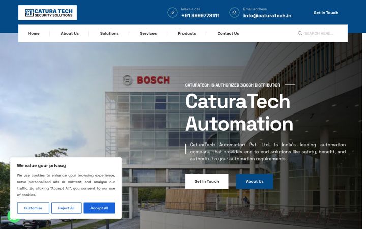 Screenshot of caturatech.in