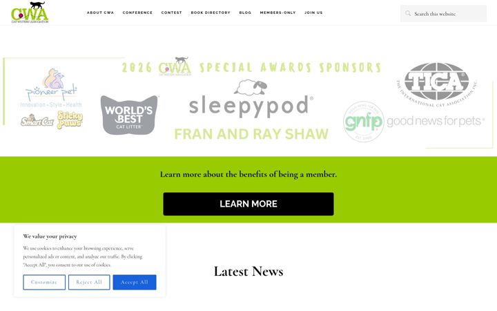 Screenshot of catwriters.com