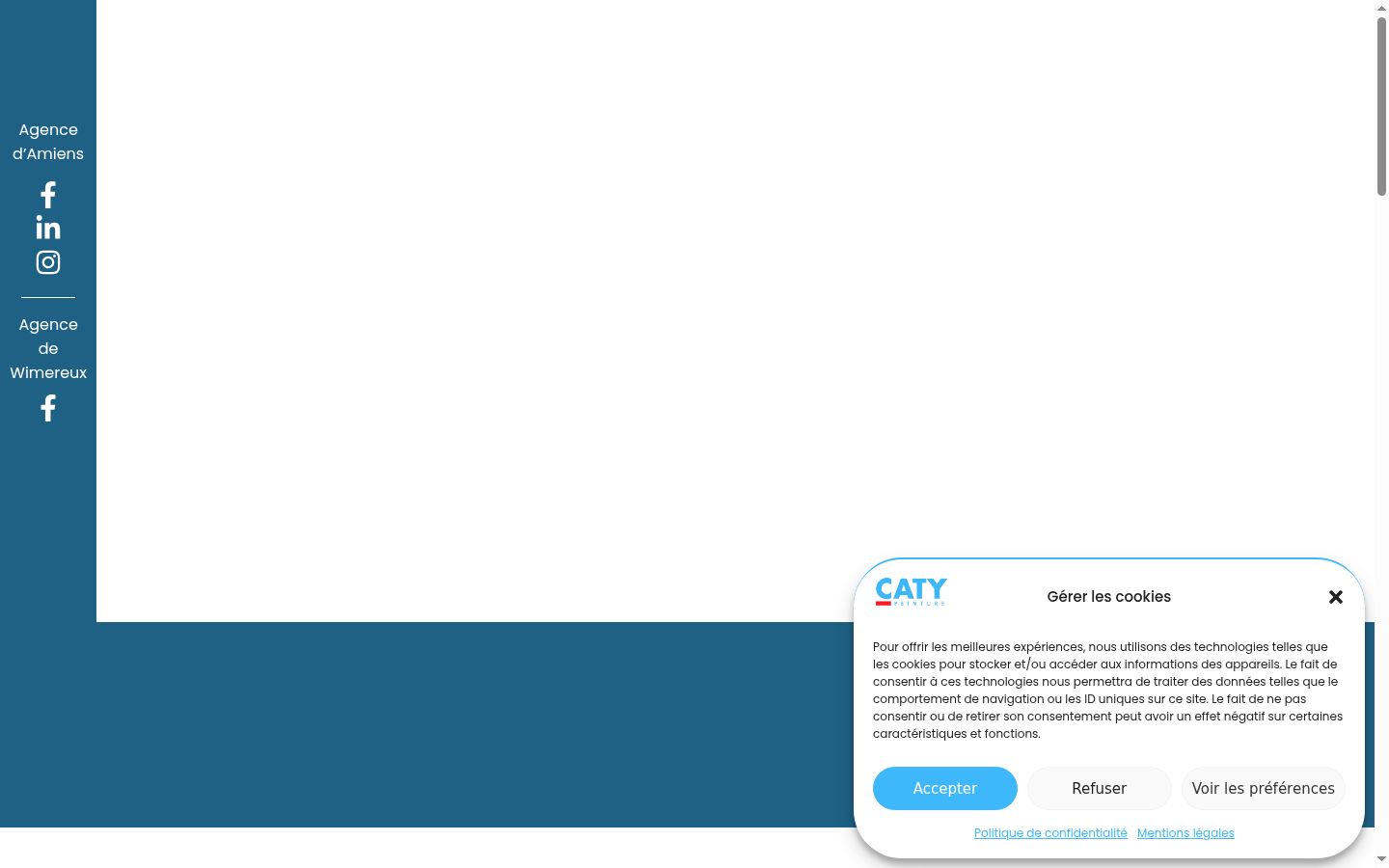Screenshot του banner συγκατάθεσης που εμφανίστηκε πριν από οποιαδήποτε αλληλεπίδραση