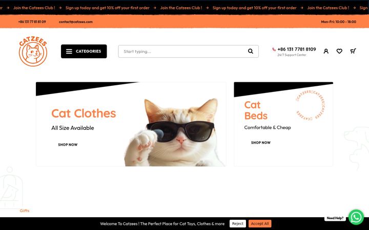 Screenshot of catzees.com
