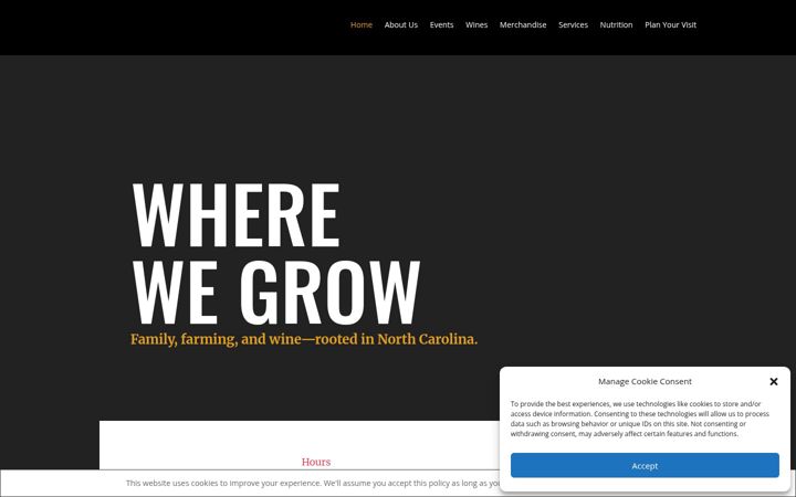 Screenshot of caublecreekvineyard.com