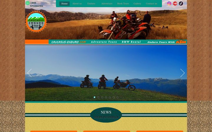 Screenshot of caucasus-enduro.com