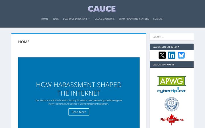 Screenshot of cauce.org