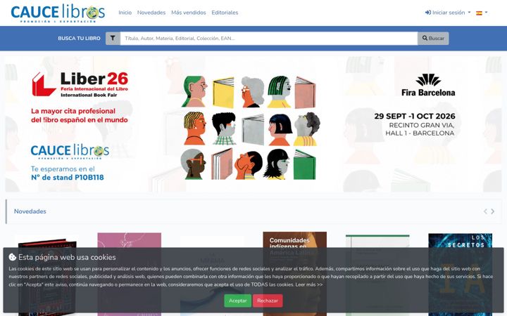 Screenshot of caucelibros.com