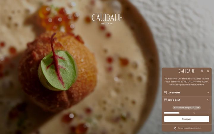 Screenshot of caudalie-restaurant.be