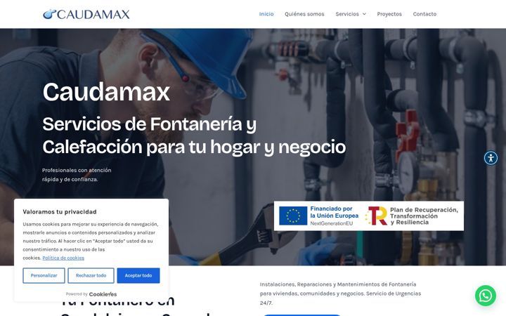Screenshot of caudamax.es