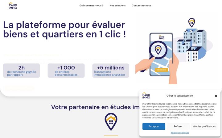 Screenshot of caudimmo.fr