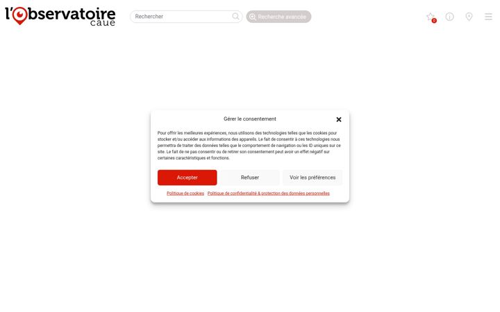 Screenshot van caue-observatoire.fr