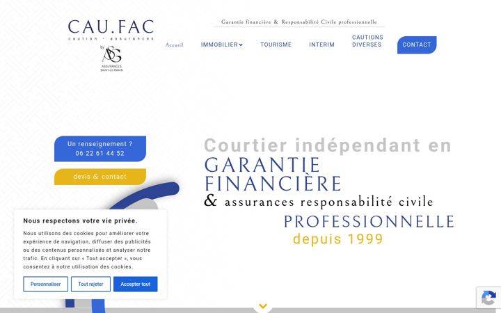 Screenshot of caufac-garantiefinanciere.fr