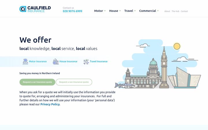 Screenshot of caulfieldinsurance.com