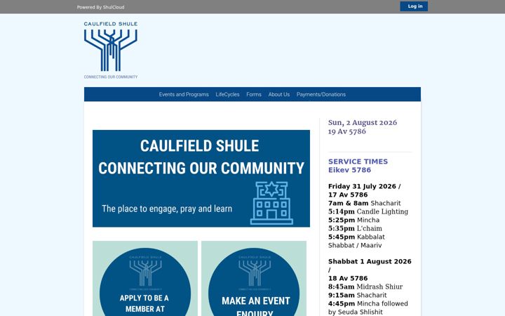 Ekraanipilt saidist caulfieldshule.com.au