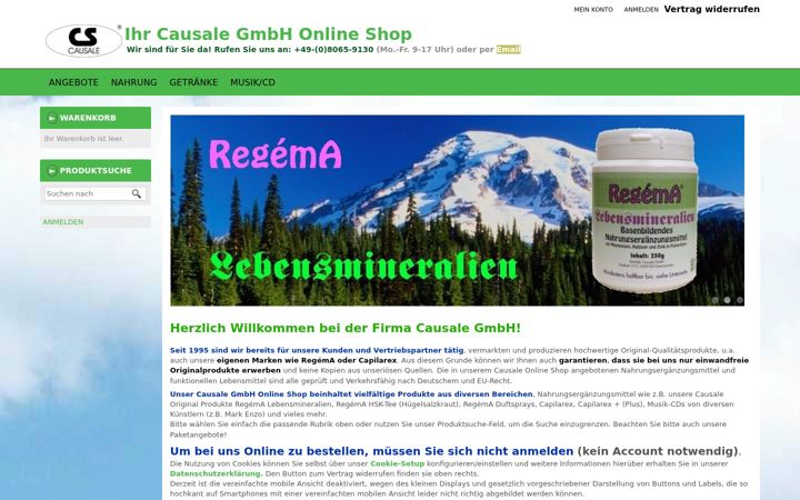 Skärmbild av causaleshop.de