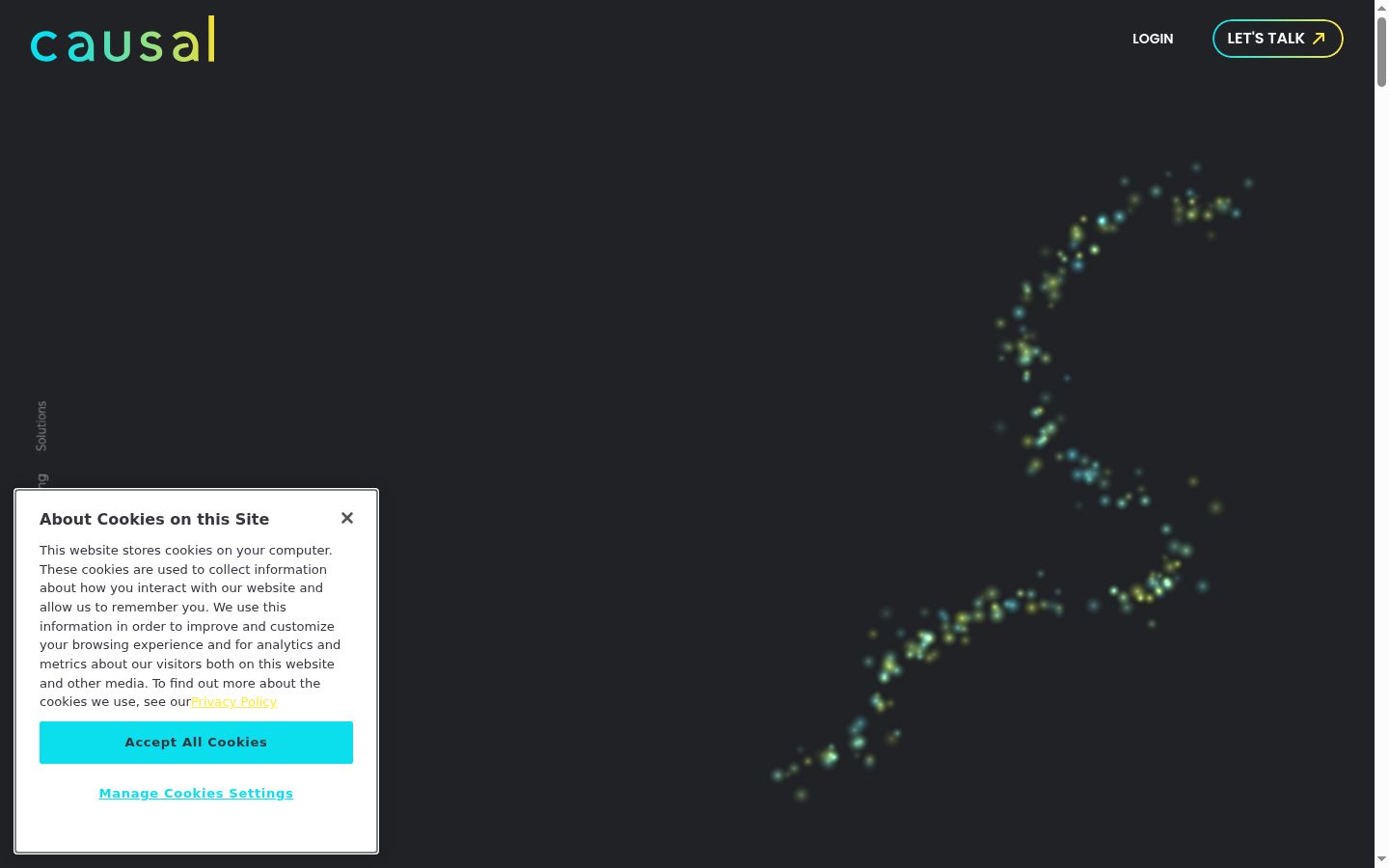 Screenshot del banner di consenso mostrato prima di qualsiasi interazione