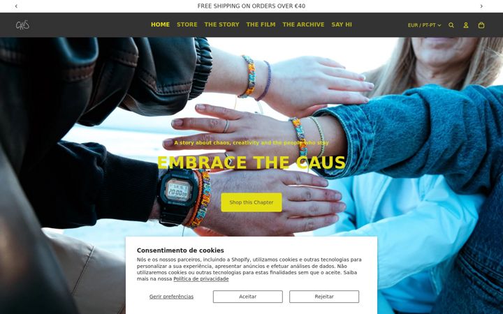 Screenshot of causclothing.pt
