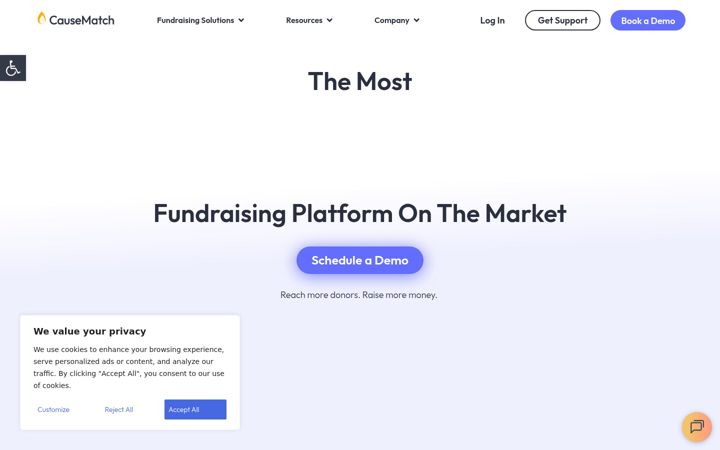 Screenshot of causematch.com