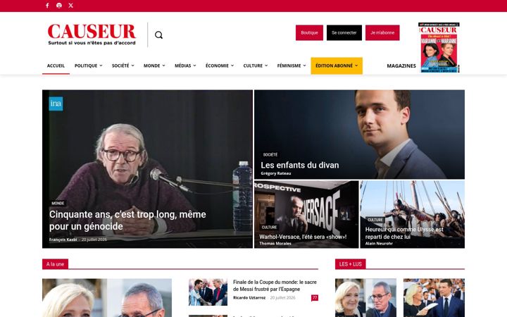 Screenshot of causeur.fr