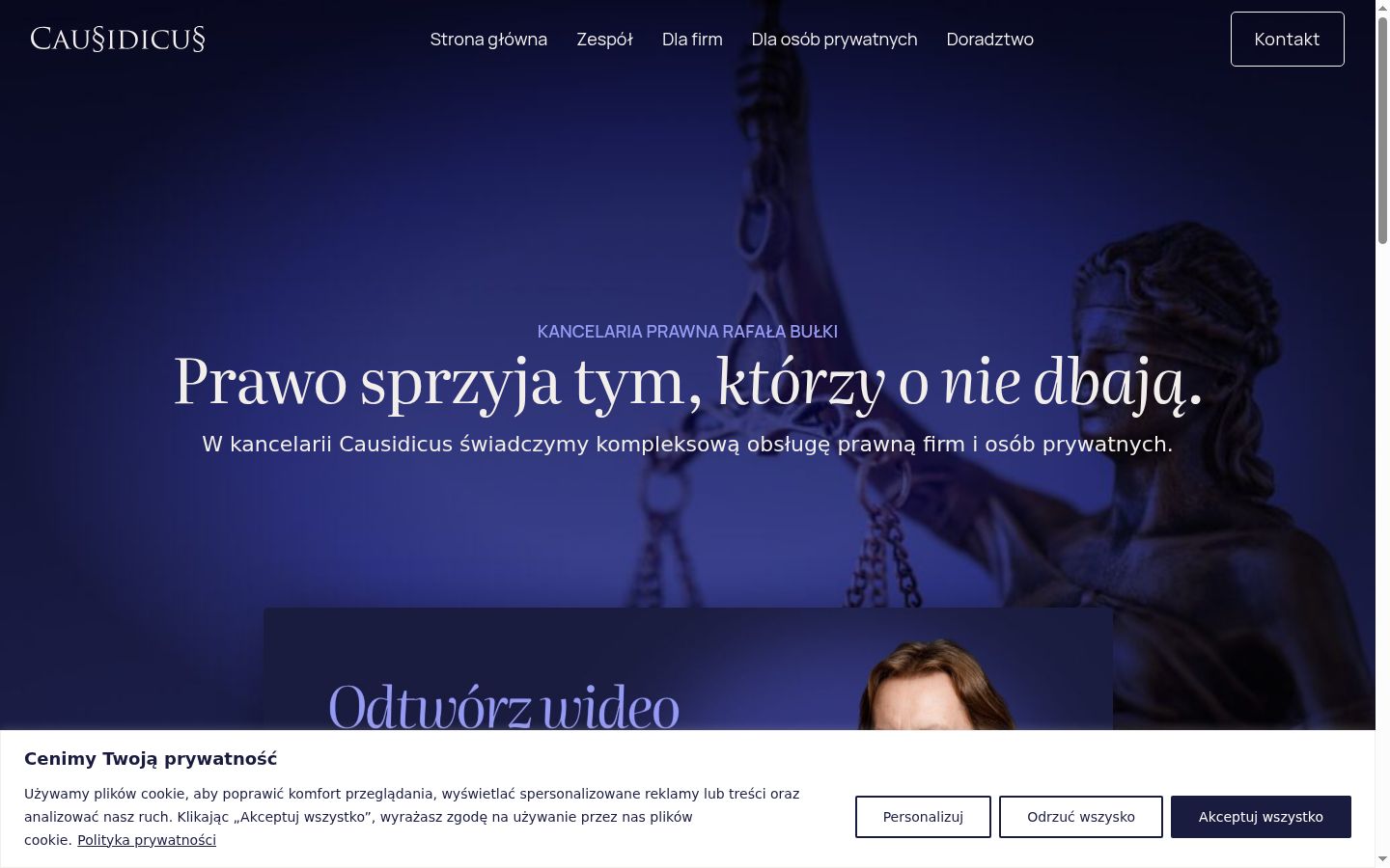 Képernyőkép a bármilyen interakció előtt megjelenő hozzájárulási bannerről