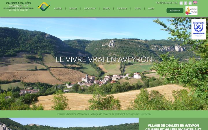 Screenshot of causse-vacances.com