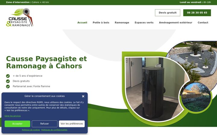 Screenshot van caussepaysagisteramonage.fr