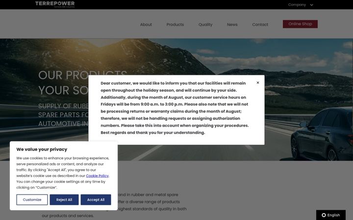 Screenshot of cautex.com