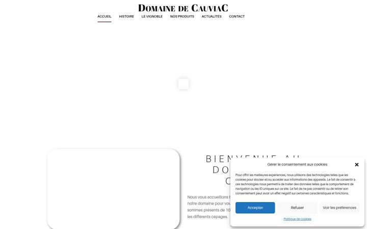 Screenshot van cauviac.fr