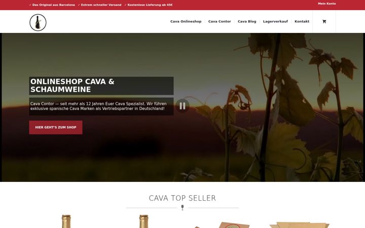 Képernyőkép: cava-contor.de