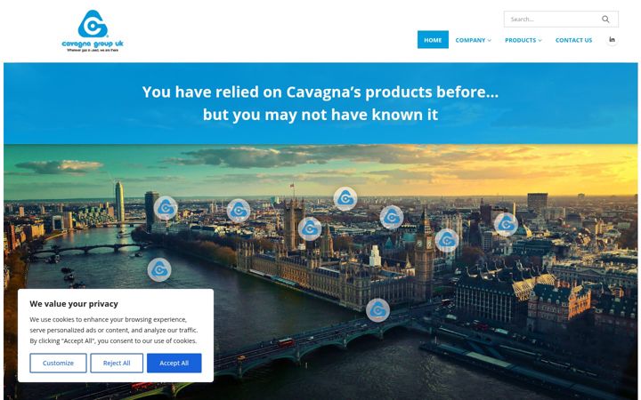 Screenshot of cavagna.co.uk
