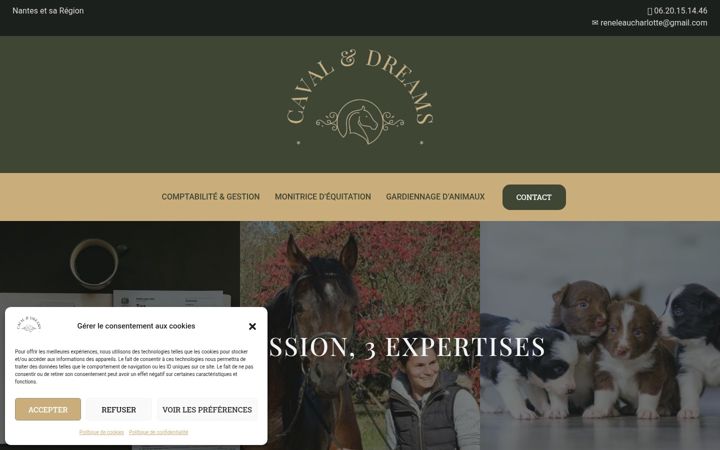 Screenshot of cavalanddreams.fr