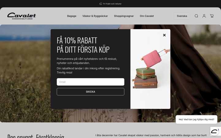 Screenshot of cavalet.se