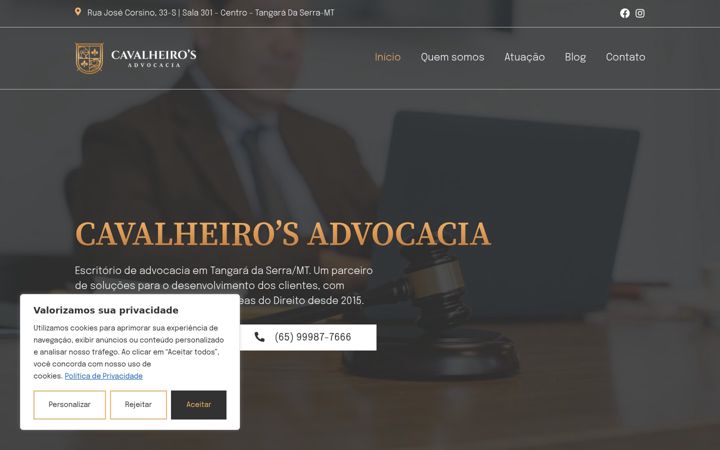 Екранна снимка на cavalheiros.adv.br