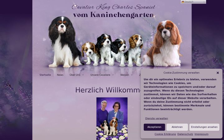 Screenshot of cavalier-welpen.de