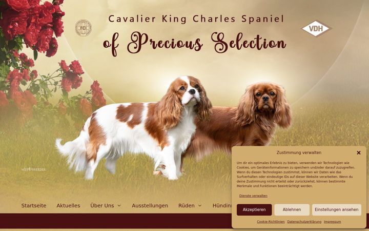 Screenshot of cavalier-zucht.de