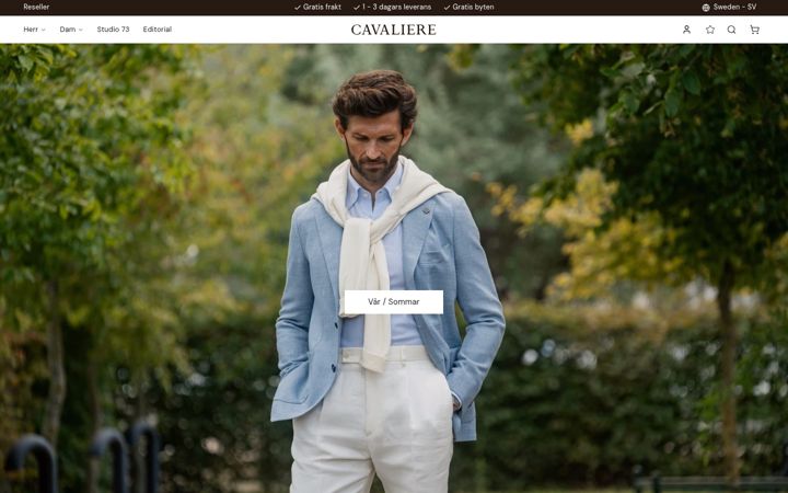 Screenshot of cavaliere.se