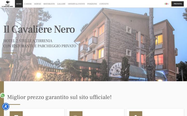Screenshot of cavalierenero.eu