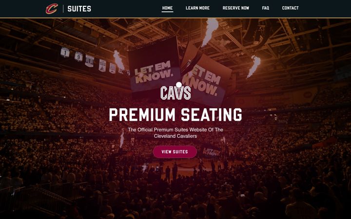 Screenshot of cavalierssuites.com