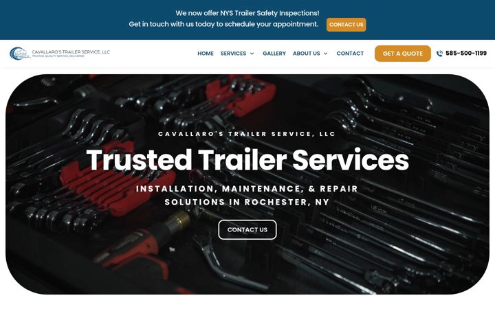 Screenshot of cavallarostrailerservice.com