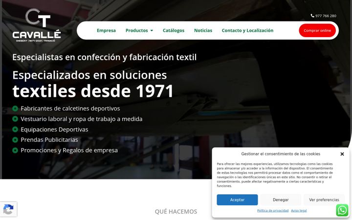 Captura de pantalla de cavalletextil.com