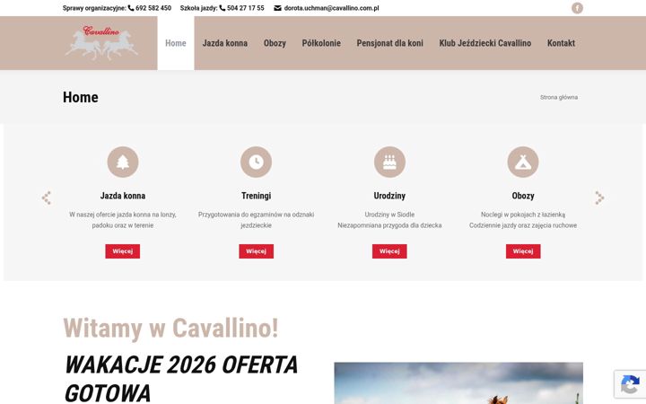 Screenshot of cavallino.com.pl