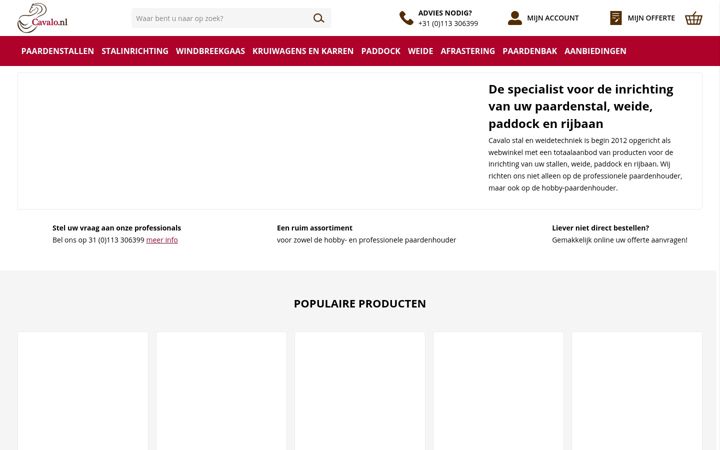 Snimka zaslona za cavalo.nl